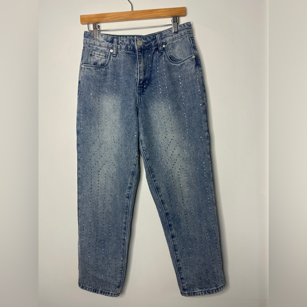 BlankNYC Magic Hour Jeans size 26 Blue Studded Denim Pants